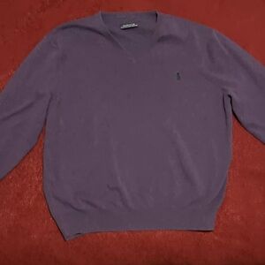 Polo by Ralph Lauren Deep Purple V-Neck Sweater